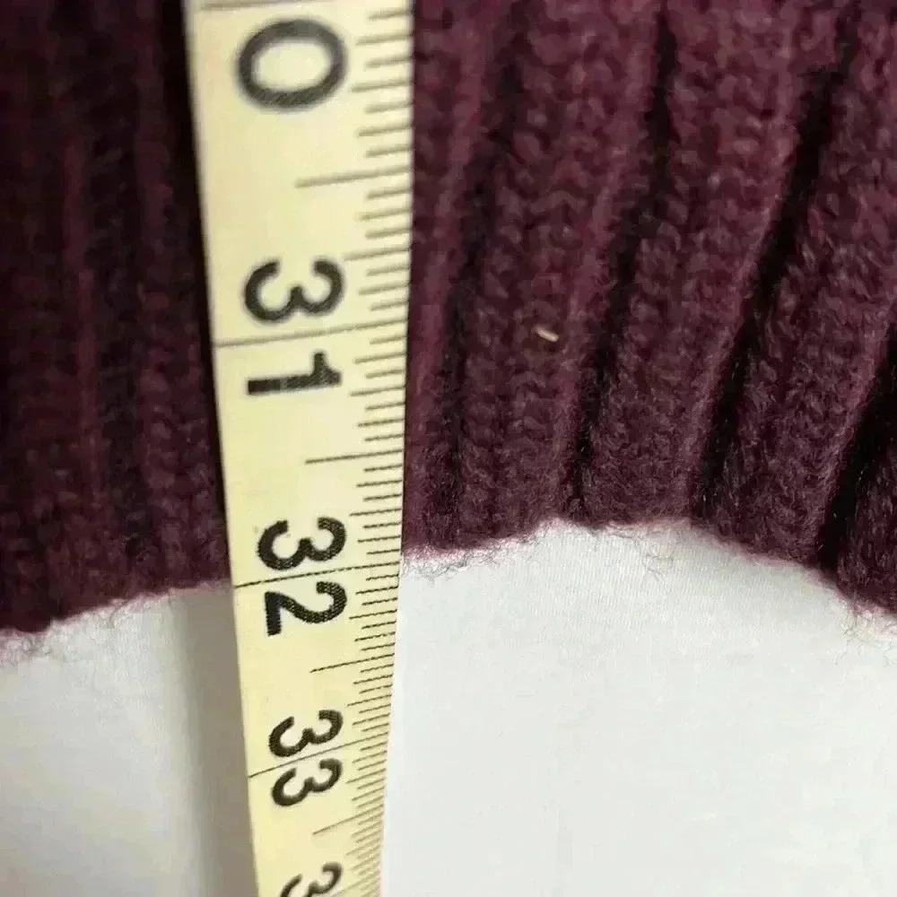 Ann Taylor Womens Knit Tunic Red/Pink/Brown Turtleneck Raglan Sleeve Soft Casual - Picture 9 of 11